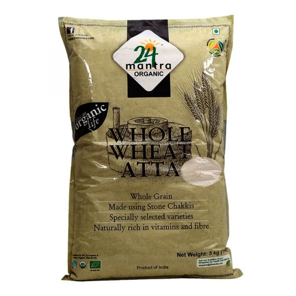 24 Mantra Organic Whole Wheat Atta 5 kg