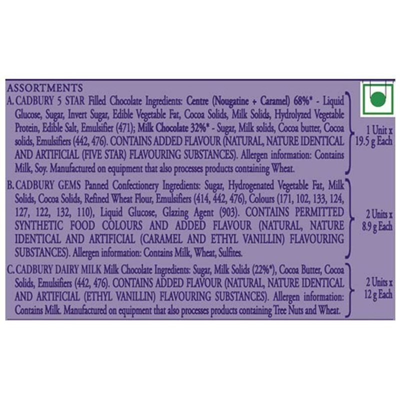 Cadbury Celebration Assorted Chocolates Gift Pack 62.2 g - Image 3