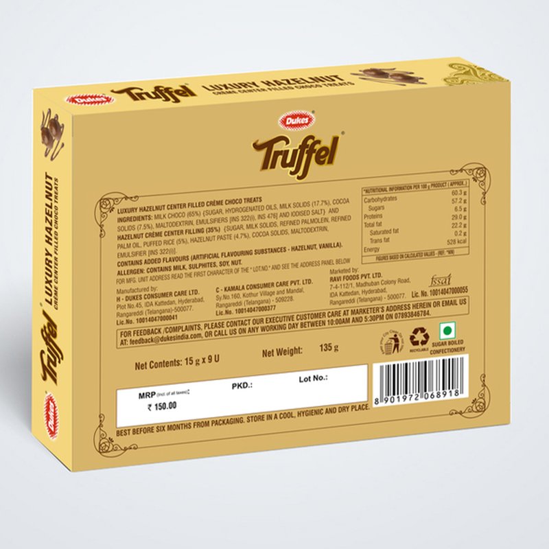 Dukes Truffel Hazelnut T9 Gift Pack 135 g - Image 2