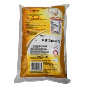 Saffola Gold, Pro Healthy Lifestyle Edible Oil – 1 L Pouch