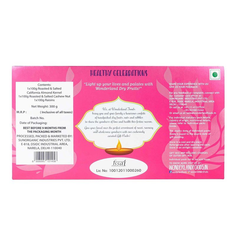 Wonderland Festive Fiesta Dry Fruit Gift Pack, 300 g - Image 4