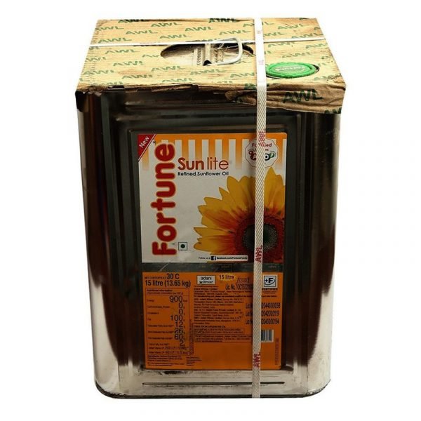Fortune Sunflower Oil Tin, 15 L